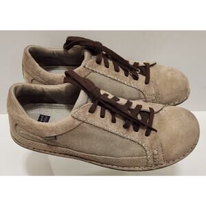 Patagonia Olulu Men's 11 Low Top Shoes Beige Leather Hemp Lace Up Casual